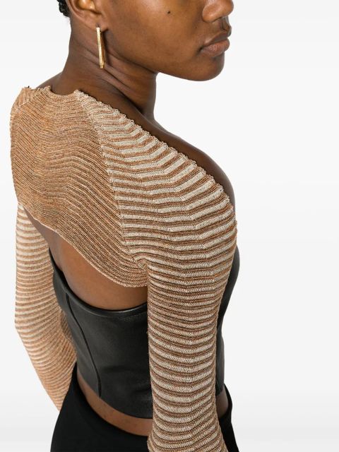 Isa Boulder Pupa ribbed sleeves - Neutrals