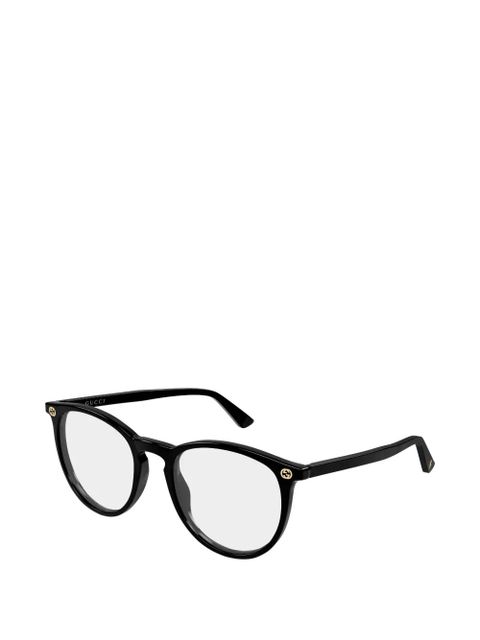 Gucci Eyewear round-frame logo-detail glasses - Black - zdjęcie produktu nr 2