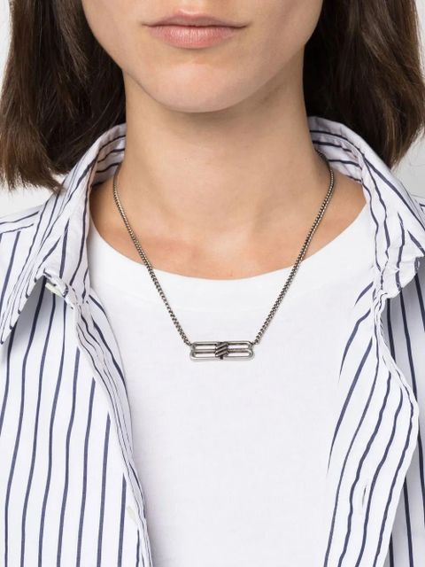 Balenciaga BB-logo necklace - Silver