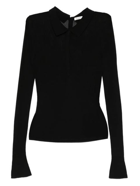 St. Agni long-sleeves polo top - Black - zdjęcie produktu nr 1