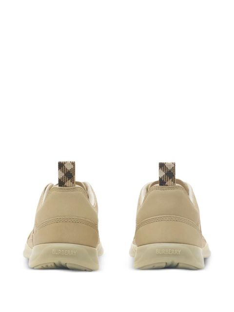 Burberry Matrix logo-embroidered lace-up sneakers - Brown