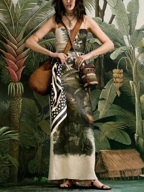 Johanna Ortiz Andean Mythology floral-print midi dress - Green - zdjęcie produktu nr 2