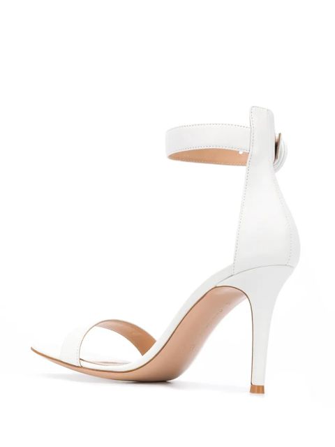 Gianvito Rossi Portofino 85mm leather sandals - White