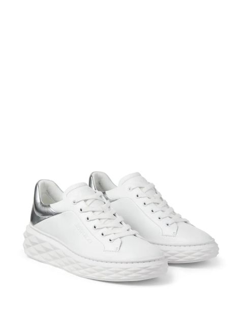 Jimmy Choo Diamond Maxi/F II leather sneakers - White