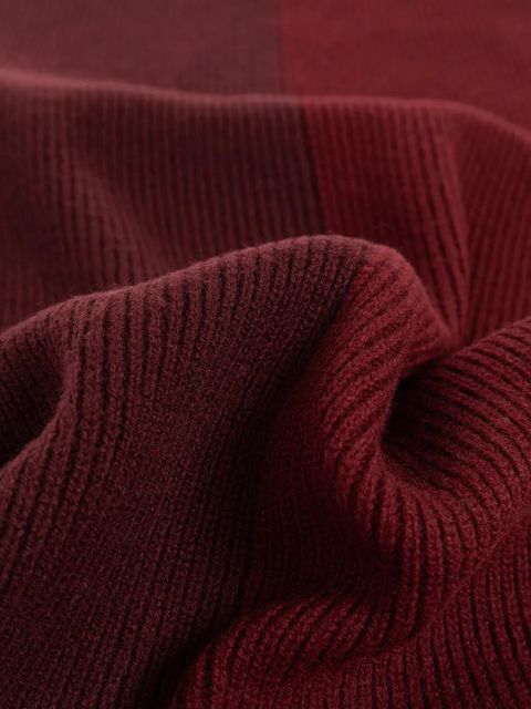 LOEWE ribbed asymmetric scarf - Red