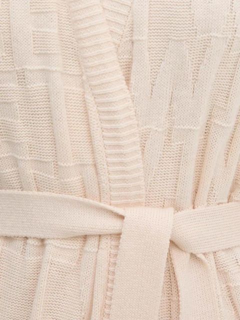 TWINSET belted logo-detail cardigan - Neutrals