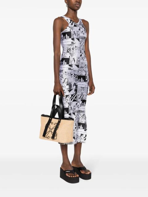 Off-White Arrows-embroidered tote bag - Neutrals