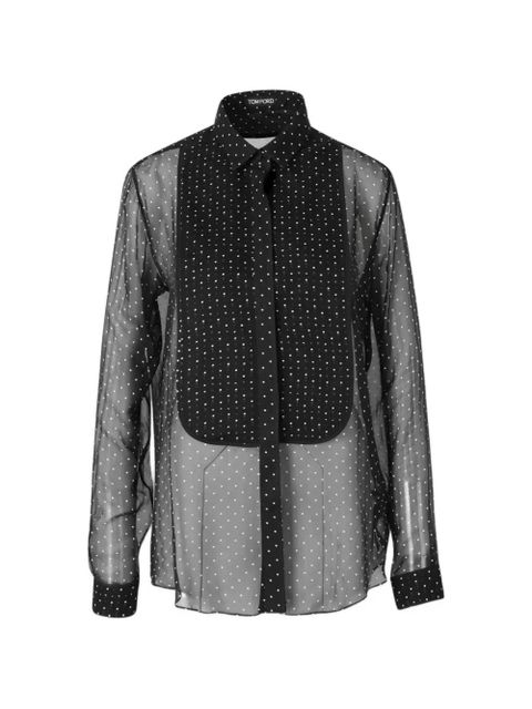 TOM FORD polka-dot sheer shirt - Black - zdjęcie produktu nr 1
