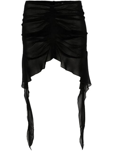 MISBHV ruffled chiffon mini skirt - Black