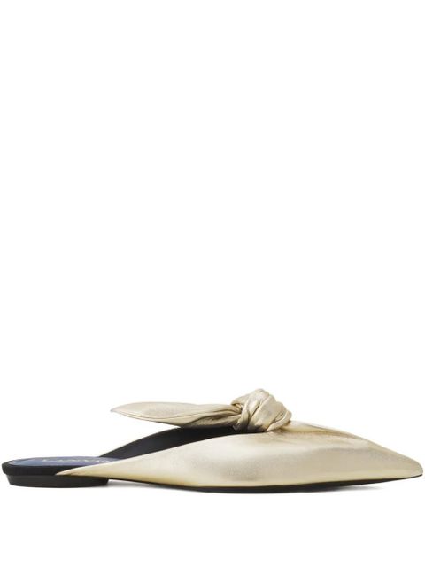 Lanvin knotted pointed-toe mules - Yellow - zdjęcie produktu nr 1