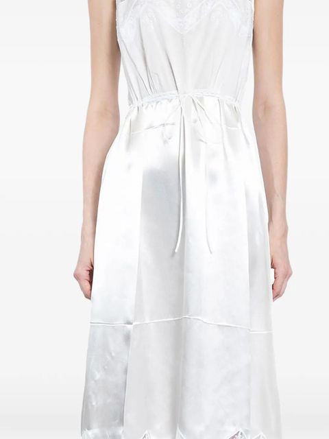 Prada lace-trim satin dress - White - zdjęcie produktu nr 2