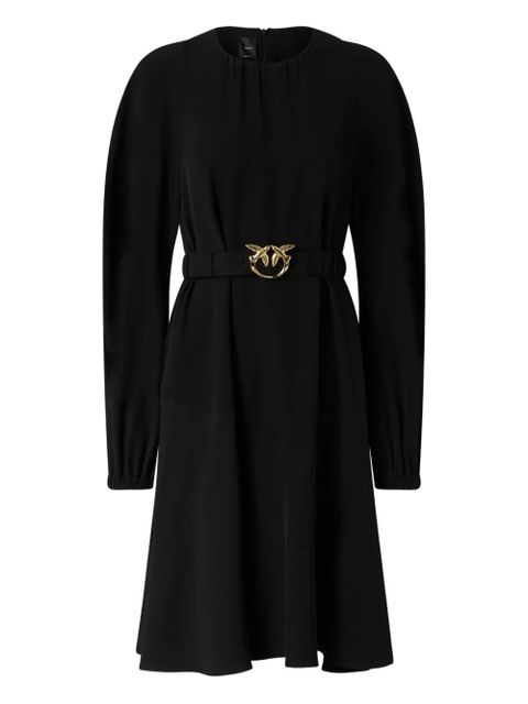 PINKO Love Birds belted midi dress - Black - zdjęcie produktu nr 1