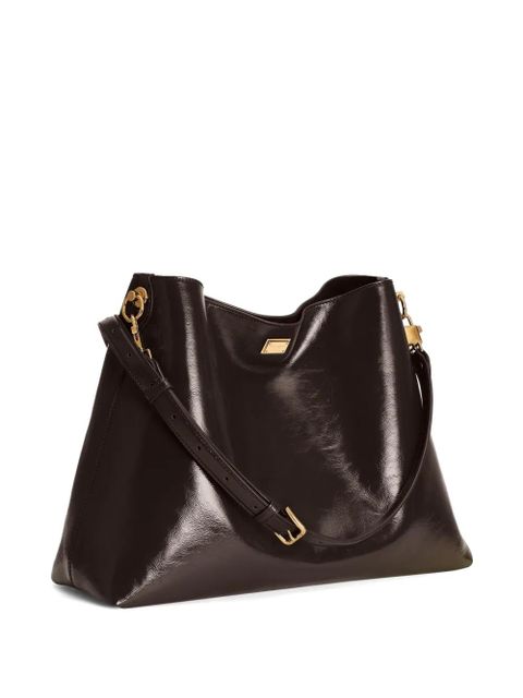 Dolce & Gabbana large Vittoria calfskin shoulder bag - Brown
