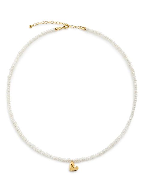Monica Vinader Heart Mini Pearl necklace - Gold - zdjęcie produktu nr 2