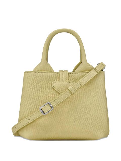 Longchamp Le Roseau XS grained-leather top handle bag - Green