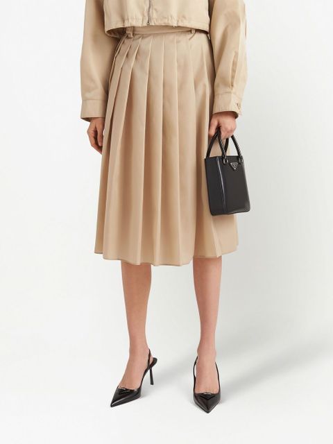 Prada Re-Nylon pleated midi skirt - Neutrals