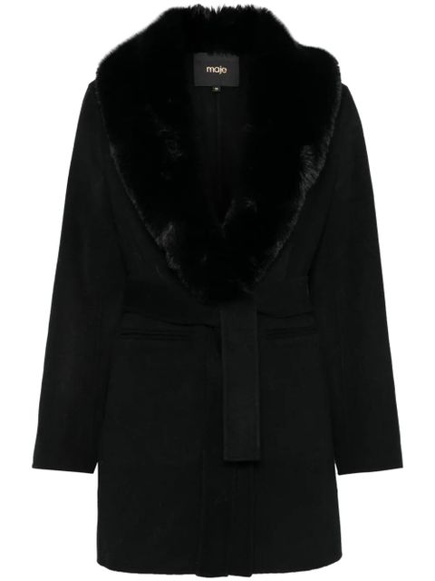 Maje double-faced midi coat - Black - zdjęcie produktu nr 1