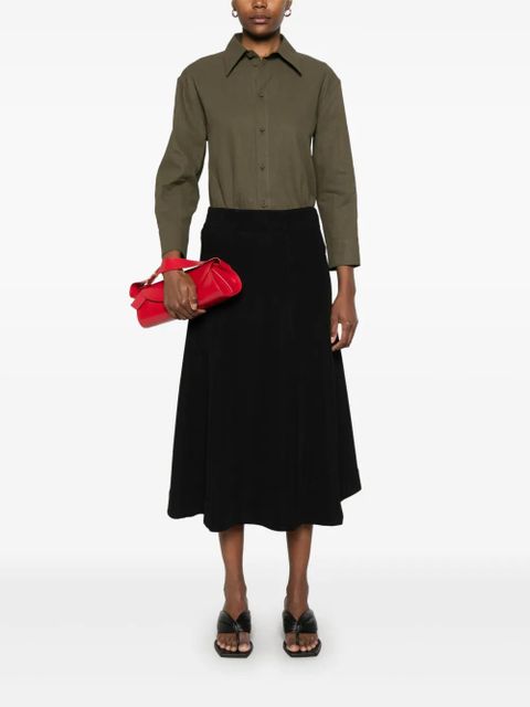 Jil Sander flared midi skirt - Black - zdjęcie produktu nr 2
