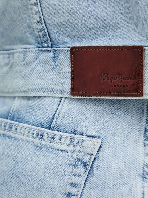Pepe Jeans kurtka jeansowa kolor niebieski przejściowa oversize PL402607 - zdjęcie produktu nr 2