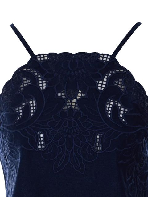 TWINSET embroidered halter top - Blue