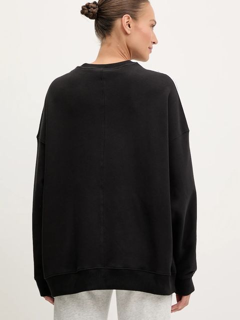 adidas Originals bluza bawełniana 3-Stripes damska kolor czarny z aplikacją JX5285 - zdjęcie produktu nr 2