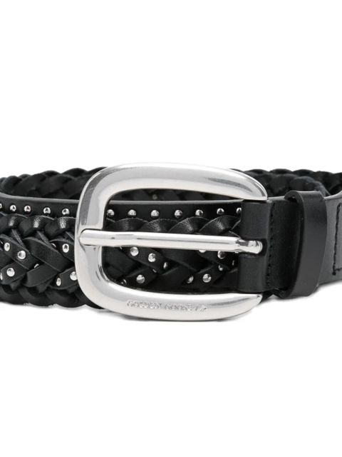 Golden Goose braided studded leather belt - Black