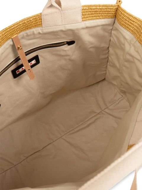 Marni large Basket tote bag - Yellow