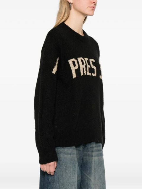 MC2 Saint Barth letter crew-neck sweater - Black - zdjęcie produktu nr 2