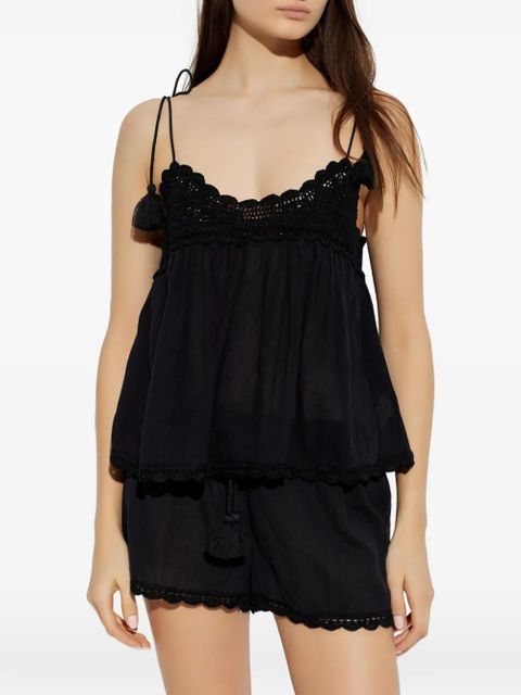 Ulla Johnson crochet tassel top - Black
