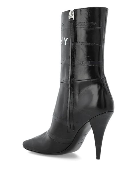 Givenchy logo-print leather boots - Black
