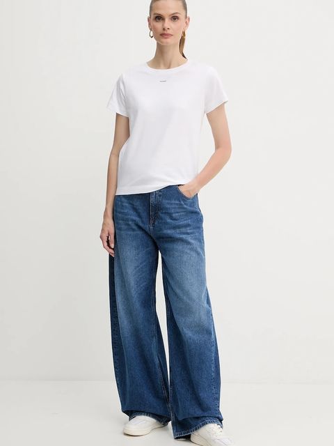 Pinko t-shirt bawełniany damski kolor biały 100373 A2RE - zdjęcie produktu nr 2