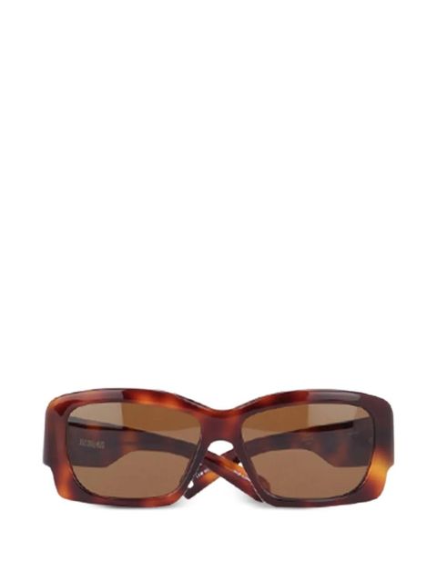 Jacquemus Croisiere square-frame sunglasses - Brown - zdjęcie produktu nr 1