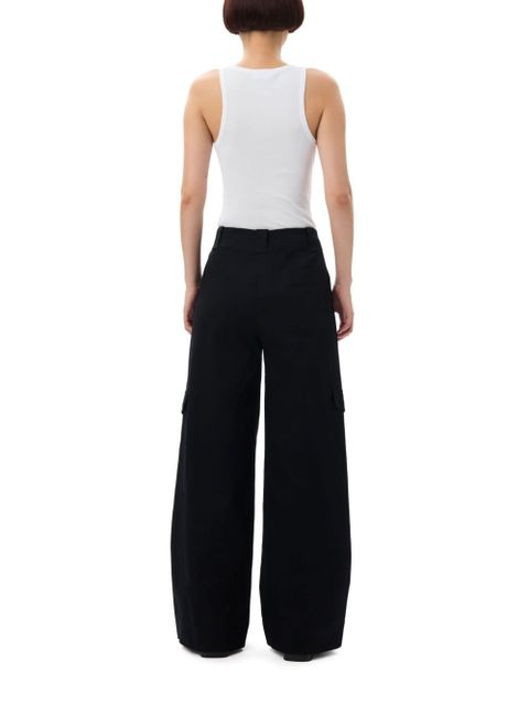 GANNI wide-leg trousers - Black