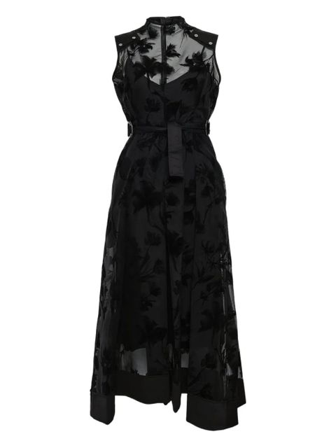 3.1 Phillip Lim floral belt midi dress - Black