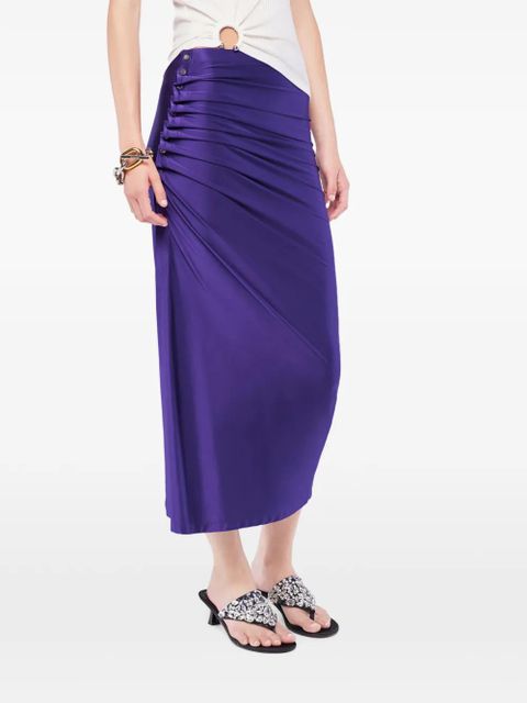 Rabanne draped midi skirt - Purple