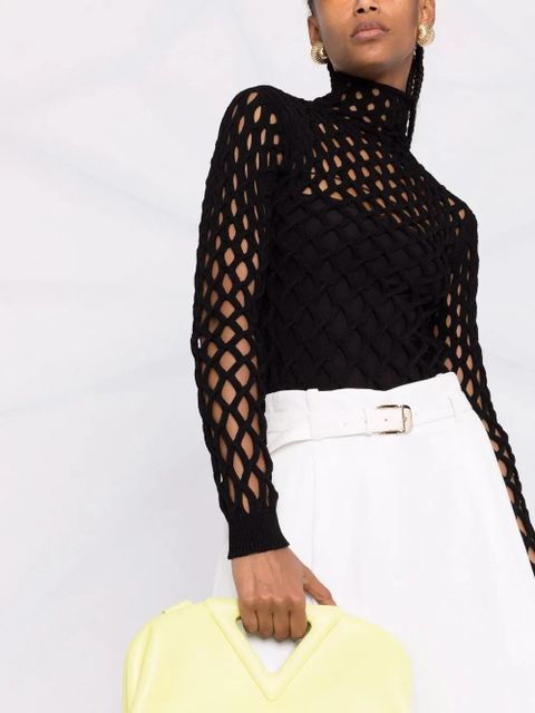 Valentino Garavani net knitted top - Black