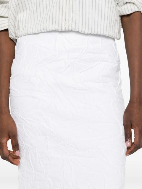 SHUSHU/TONG crinkled-effect skirt - White