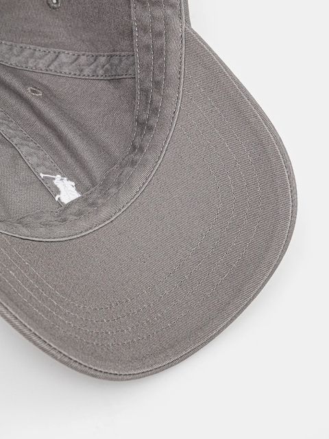 Polo Ralph Lauren czapka z daszkiem bawełniana kolor szary gładka 211912843