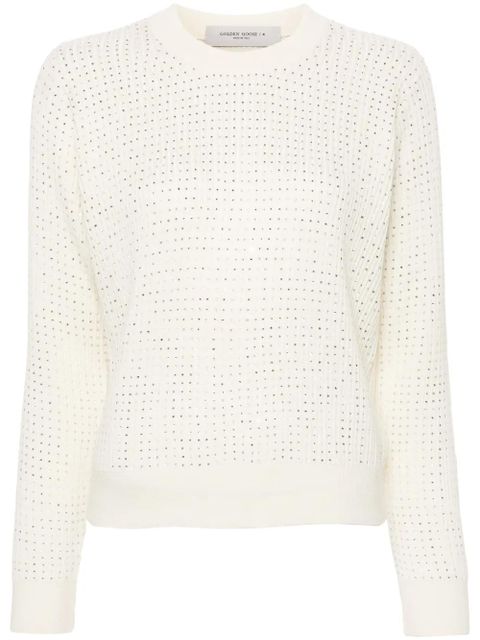 Golden Goose crystal embellished virgin wool jumper - White - zdjęcie produktu nr 1