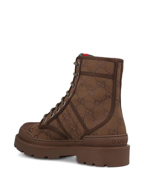 Gucci GG-pattern boots - Brown