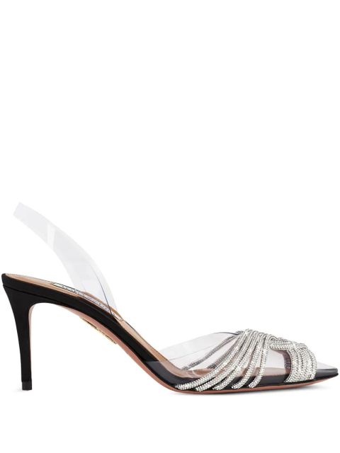 Aquazzura 75mm Gatsby slingback pumps - Black - zdjęcie produktu nr 1