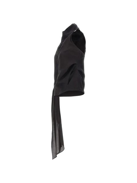 ENTIRE STUDIOS halterneck- sash top - Black