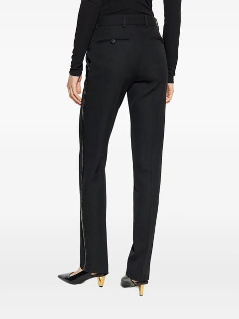Versace embellished-trim tailored trousers - Black