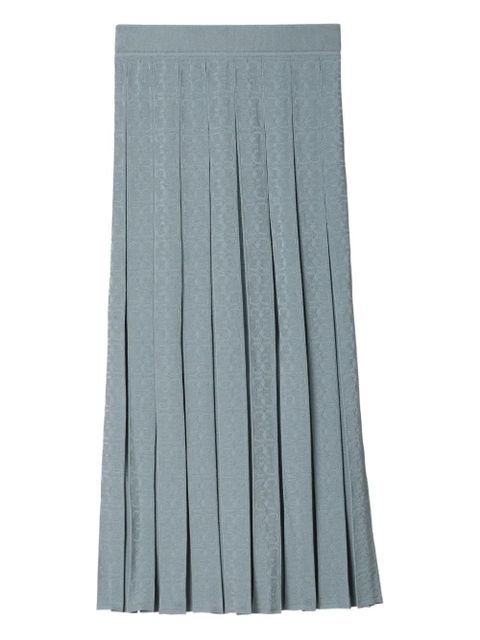 Tory Burch T-monogram midi pleated skirt - Grey - zdjęcie produktu nr 1