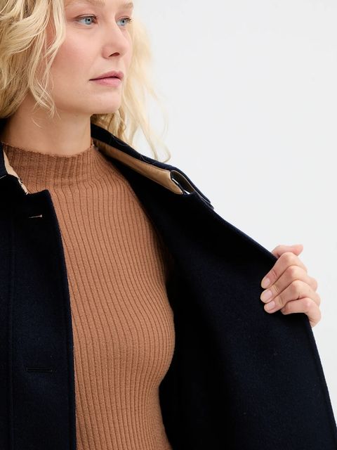 Weekend Max Mara płaszcz z dodatkiem wełny RUFO