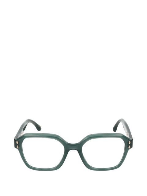 Isabel Marant Eyewear logo-detail glasses - Green - zdjęcie produktu nr 1