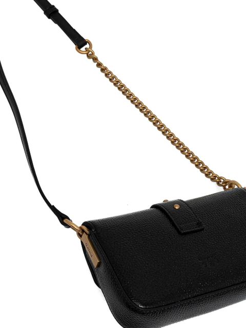PINKO Love Birds leather mini crossbody bag - Black
