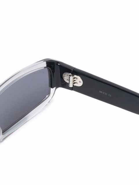 Jacquemus Saltu rectangle-frame sunglasses - Black