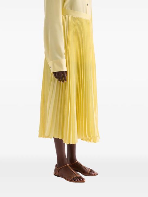 Jil Sander pleated midi skirt - Yellow