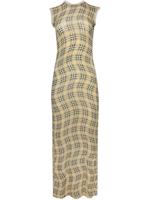 Rabanne tartan-check maxi dress - Neutrals - zdjęcie produktu nr 1